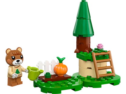 Lego Animal Crossing Maple's Pumpkin Garden built for display