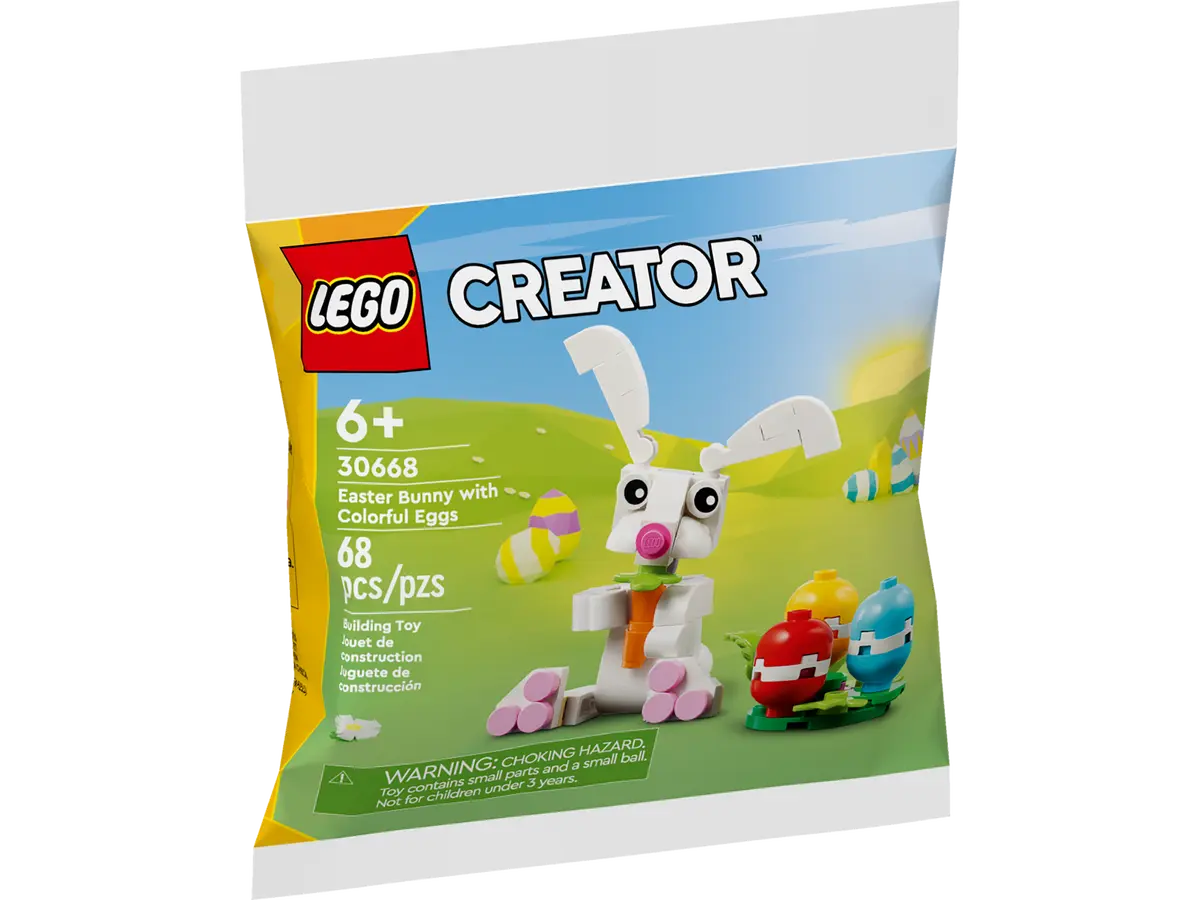 Lego Easter Bunny with Colorful Eggs in packaging